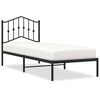vidaXL Cadre de lit m&eacute;tal sans matelas avec t&ecirc;te de lit noir 90x200 cm