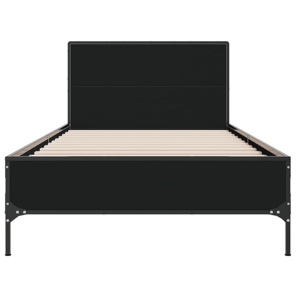 vidaXL Cadre de lit sans matelas noir 90x190 cm