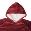 vidaXL Sweat à capuche couverture Rouge Bordeaux l Polaire et flanelle