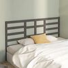vidaXL T&ecirc;te de lit Gris 206x4x104 cm Bois massif de pin