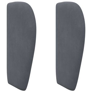 vidaXL Oreille de t&ecirc;te de lit Gris Fonc&eacute; 40 x 23 x 6 cm Velours