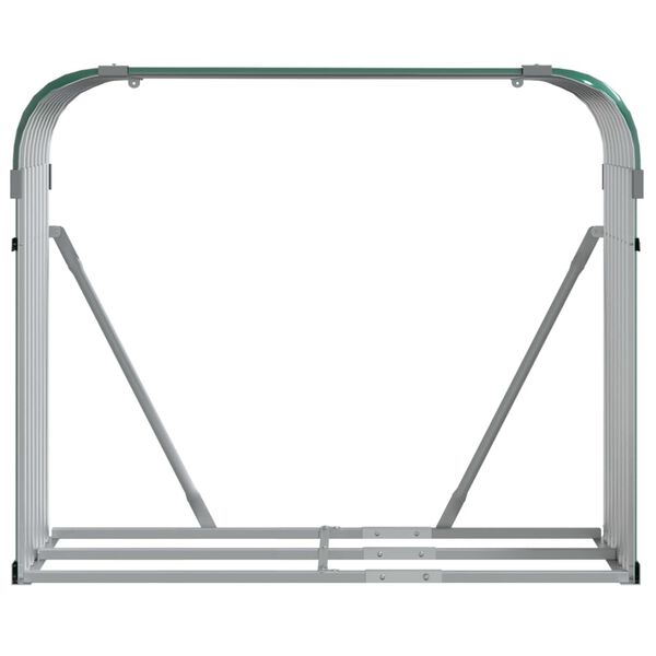 vidaXL Porte-bûches vert 120x45x100 cm acier galvanisé
