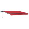 vidaXL Auvent R&eacute;tractable Rouge 300 x 250 cm tissu