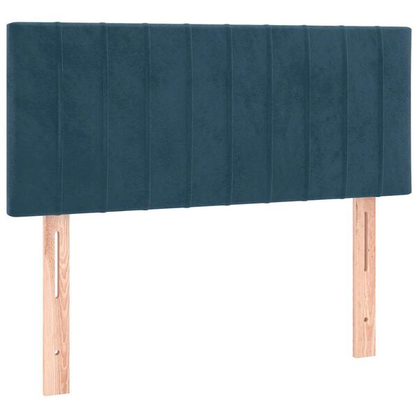 vidaXL T&ecirc;te de lit Bleu fonc&eacute; 90x5x78/88 cm Velours