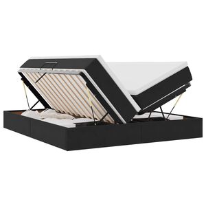 vidaXL Lit avec rangement et matelas Noir 180 x 200 cm Velours