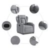 vidaXL Fauteuil inclinable en tissu gris clair