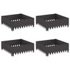 vidaXL Bordure de Pelouse 4 pc 60 x 60 x 20 cm Acier Noir