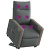 vidaXL Fauteuil de massage inclinable Gris fonc&eacute; Tissu
