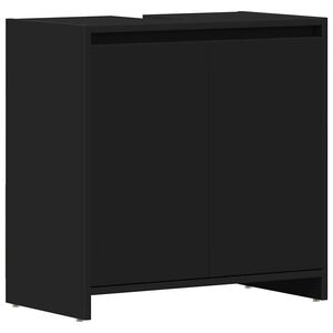 vidaXL Armoire de salle de bain noir 60x33x61 cm Bois d'ing&eacute;nierie