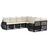 vidaXL Ensemble de canap&eacute; de jardin 8 pc 8-Nombre de places Noir