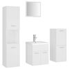 vidaXL Ensemble de meubles de salle de bain Blanc Aggloméré