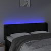 vidaXL T&ecirc;te de lit &agrave; LED Noir 147x16x78/88 cm Velours