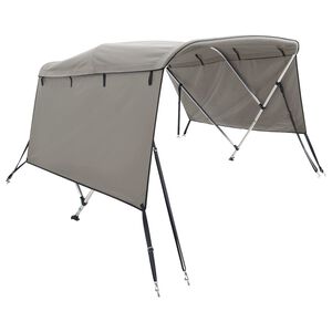 vidaXL Toit bimini &agrave; 3 arceaux parois lat&eacute;rales 183x(154-167)x137 cm