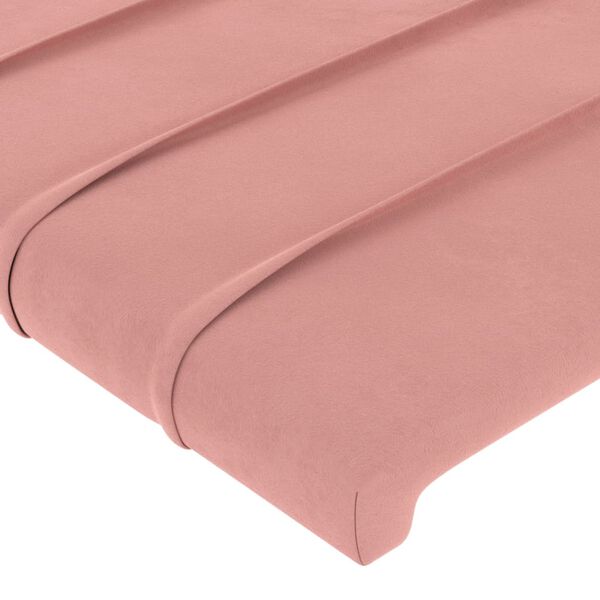 vidaXL T&ecirc;tes de lit 2 pcs Rose 90x5x78/88 cm Velours