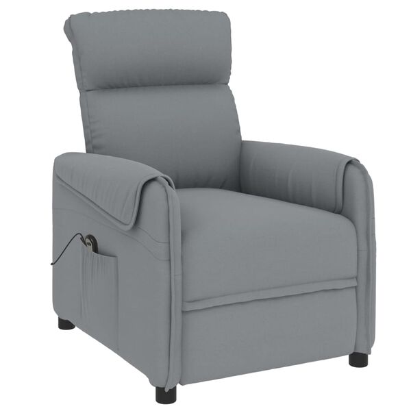 vidaXL Fauteuil Gris clair Tissu
