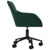 vidaXL Chaises pivotantes &agrave; manger lot de 2 Vert fonc&eacute; Velours