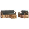vidaXL Ensemble de canap&eacute;s d'ext&eacute;rieur 6 pc Naturel et Anthracite