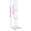 vidaXL Pr&eacute;sentoirs de salon Blanc 30 x 23,5 x 210 cm Acier