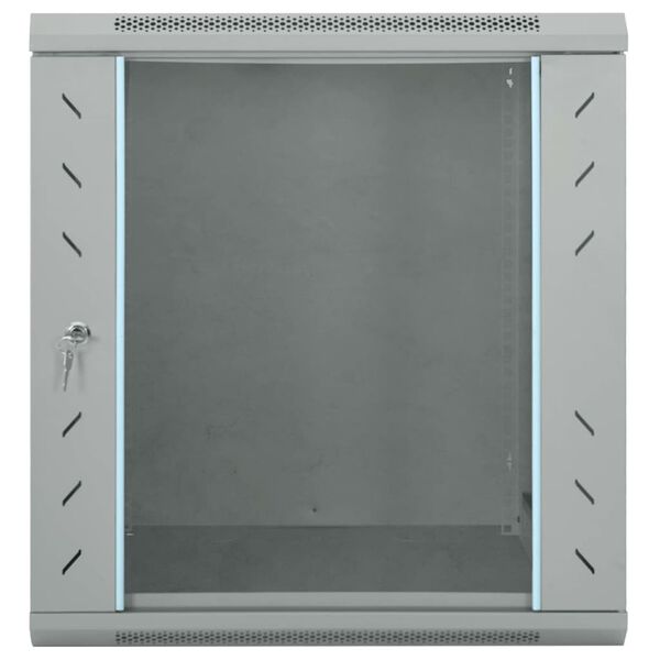 vidaXL Armoire réseau avec stockage Gris 60 x 60 x 65 cm Acier