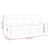 vidaXL Fauteuil de massage inclinable à 4 places crème tissu