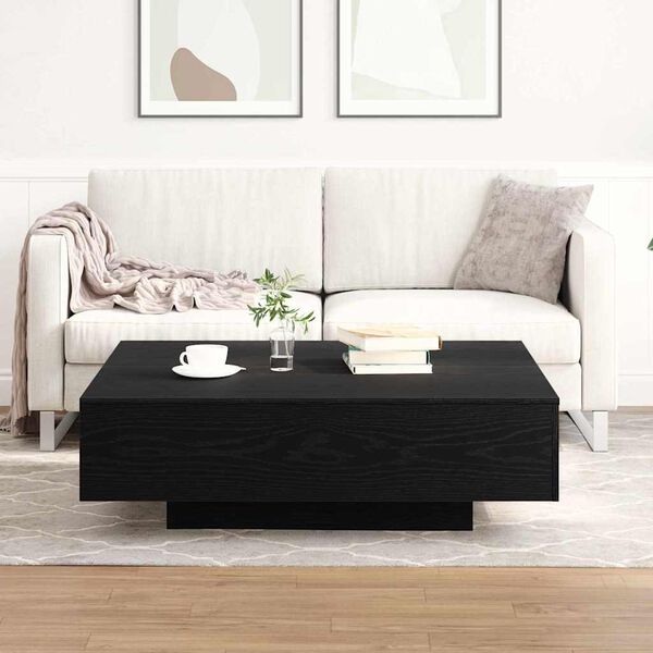vidaXL Table basse Ch&ecirc;ne noir 100 x 100 x 31 cm