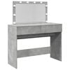 vidaXL Coiffeuse avec LED gris b&eacute;ton 100x40x120 cm