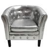 vidaXL Chaise cabriolet argent&eacute; similicuir