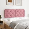 vidaXL Coussin de t&ecirc;te de lit rose 120 cm velours