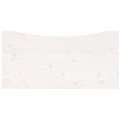 vidaXL Dessus de bureau blanc 100x50x2,5 cm bois massif de pin