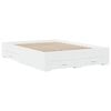 vidaXL Cadre de lit avec tiroirs sans matelas blanc 140x190 cm