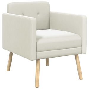 vidaXL Fauteuil d'appoint Cr&egrave;me Velours