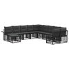 vidaXL Ensemble de canap&eacute;s d'ext&eacute;rieur 11 pcs Noir et Gris fonc&eacute;