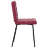 vidaXL Chaises &agrave; manger lot de 4 Rouge bordeaux Velours