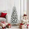 vidaXL Sapin de No&euml;l artificiel avec 150 LED avec support Blanc 120 cm