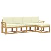 vidaXL Ensemble de canap&eacute;s d'ext&eacute;rieur 5 pcs Bois d'Acacia Massif