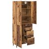 vidaXL Haut Armoire 2 pcs Bois Ancien Bois Agglom&eacute;r&eacute; et Verre
