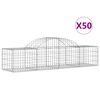 vidaXL Paniers à gabions arqués 50 pcs 200x50x40/60 cm fer galvanisé