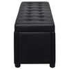 vidaXL Pouf de rangement Cuir synthétique Noir