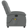 vidaXL Fauteuil inclinable de massage électrique gris foncé tissu