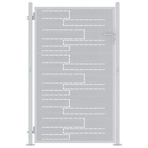 vidaXL Porte de Jardin 85 x 120 cm Acier inoxydable Verrouillable