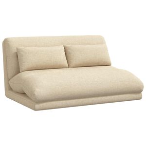 vidaXL Fauteuil de sol Cr&egrave;me 110 x 82 x 55 cm tissu