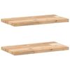 vidaXL &Eacute;tag&egrave;res flottantes 2 pcs 40x20x2 cm acacia massif non trait&eacute;