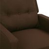 vidaXL Fauteuil de massage Marron fonc&eacute; Tissu