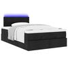 vidaXL Lit ottoman avec matelas noir 120x200 cm tissu