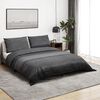 vidaXL Ensemble de housse de couette gris fonc&eacute; 200x220 cm Coton