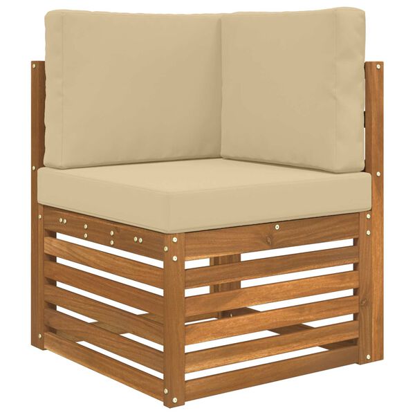 vidaXL Coussin de canap&eacute; d'ext&eacute;rieur 3 pcs Beige Polyester