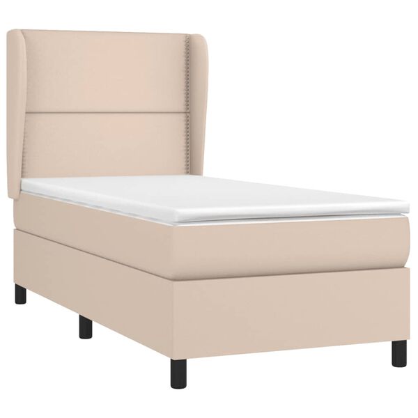 vidaXL Sommier à lattes de lit avec matelas Cappuccino 80x200 cm
