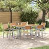 vidaXL Ensemble de salle à manger pour jardin 7 pcs Gris et marron