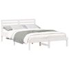 vidaXL Cadre de lit avec t&ecirc;te de lit Blanc 140 x 210 cm Pin massif