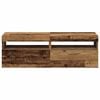 vidaXL Meubles TV avec lumières LED 2 pcs vieux bois bois d'ingénierie